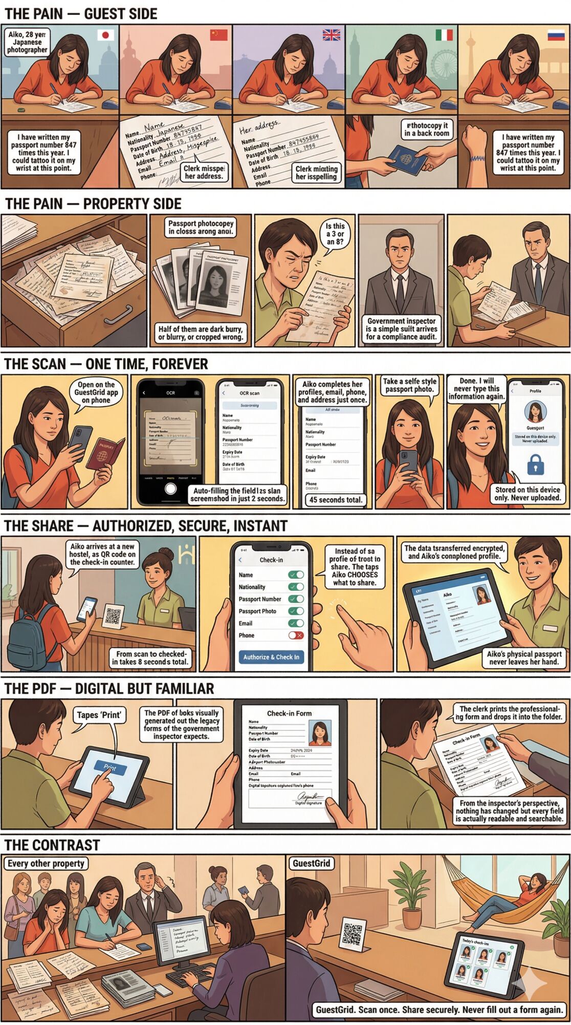 The pain of manual forms and photocopies vs GuestGrid